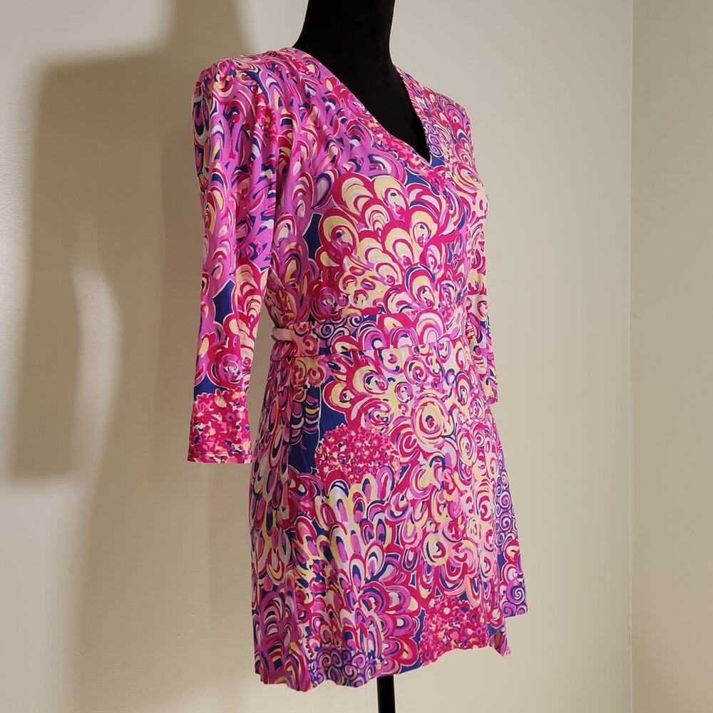 LILLY PULITZER Karlie Wrap Romper, Size Medium - Picture 6 of 14